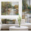 « reflection on the water », reproduction de peinture à l’huile à multiples images sur toile tendue