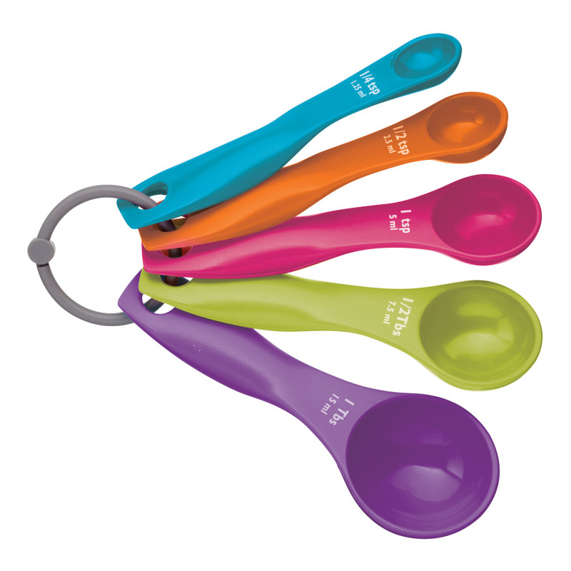 Colourworks 5-Piece Plastic Measuring Spoon Set