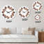 Couronne avec fleurs séchées, feuilles et herbe - Horloge murale traditionnelle-1161380208