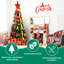 Arbre de Noël pop-up 6 pi avec lumières Ul blanc chaud et décor rouge et or, idéal pour les petits dortoirs