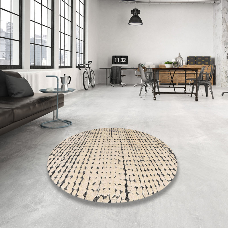 Abstract Indoor Rug, Round 5'