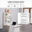 Bureaux | Bureau convertible mural pliable avec rangement | Bureau flottant moderne blanc en bois aggloméré