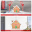S / 3 piquet de Noël en métal Gingerbread House