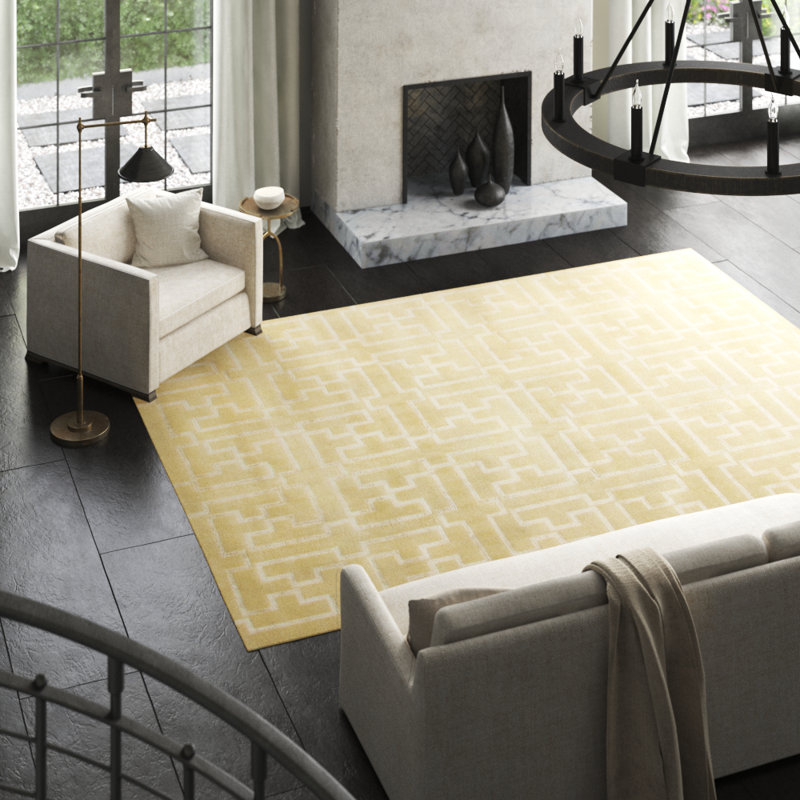 Super Tibetan Geometric Area Rug, Rectangle 9' x 12'
