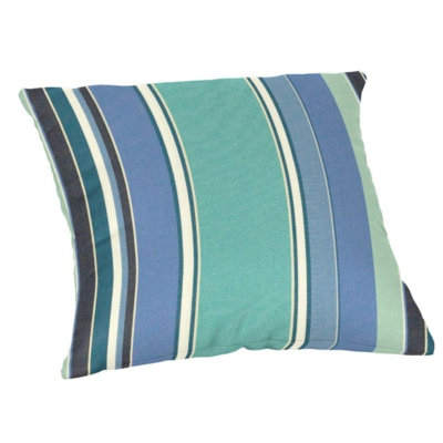 Casual Cushion Patterned Sunbrella® Fabric 1-Piece Indoor/Outdoor Square Throw Pillow, 15"W x 15"L, Dolce Oasis