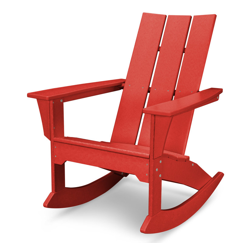 Chaise berçante Adirondack POLYWOOD, Rouge coucher de soleil