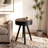 15.7-Inch Round Coffee Table With Carved Top