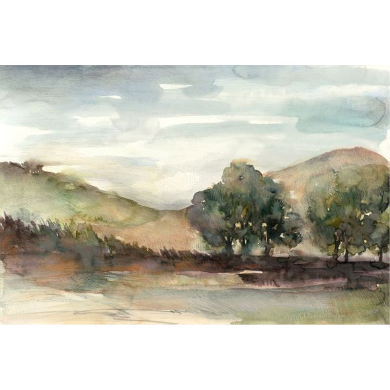 Moodscape Print by Sara Brown, 30" H x 45" W x 1.5" D, Knife Gel