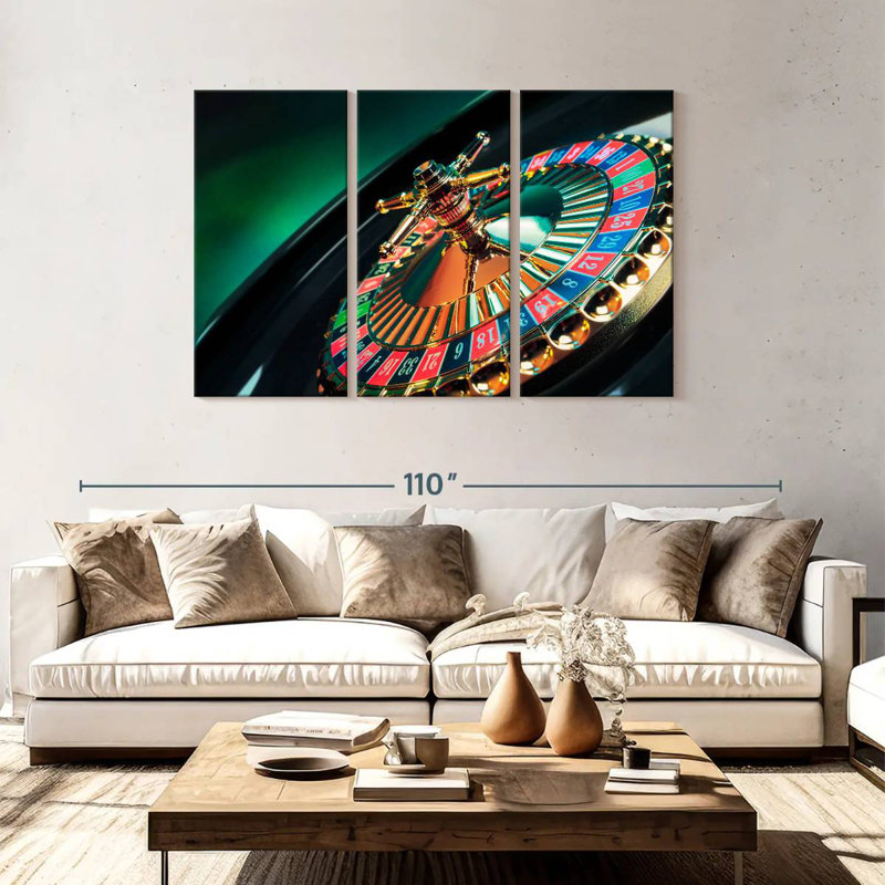 Roulette Wheel, 48" H x 74" W