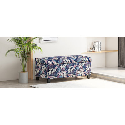 Multi-functional Luxury , Floral Fabric, Soft Hinges, Hidden Storage, Magazines, Remote Controls, Bedroom Storage Soft-close Footrest, Home, Compartment, Pillows, , Solid Wood