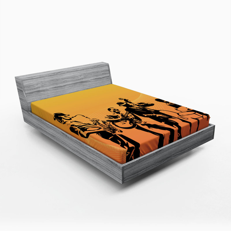 Drap-housse en microfibre Jazz Music, Drap-housse de taille double