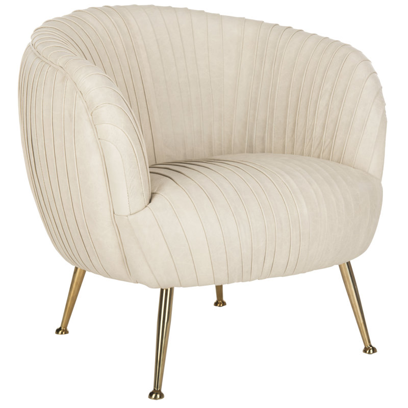 Fauteuil demi-tonneau Jeb, Crème