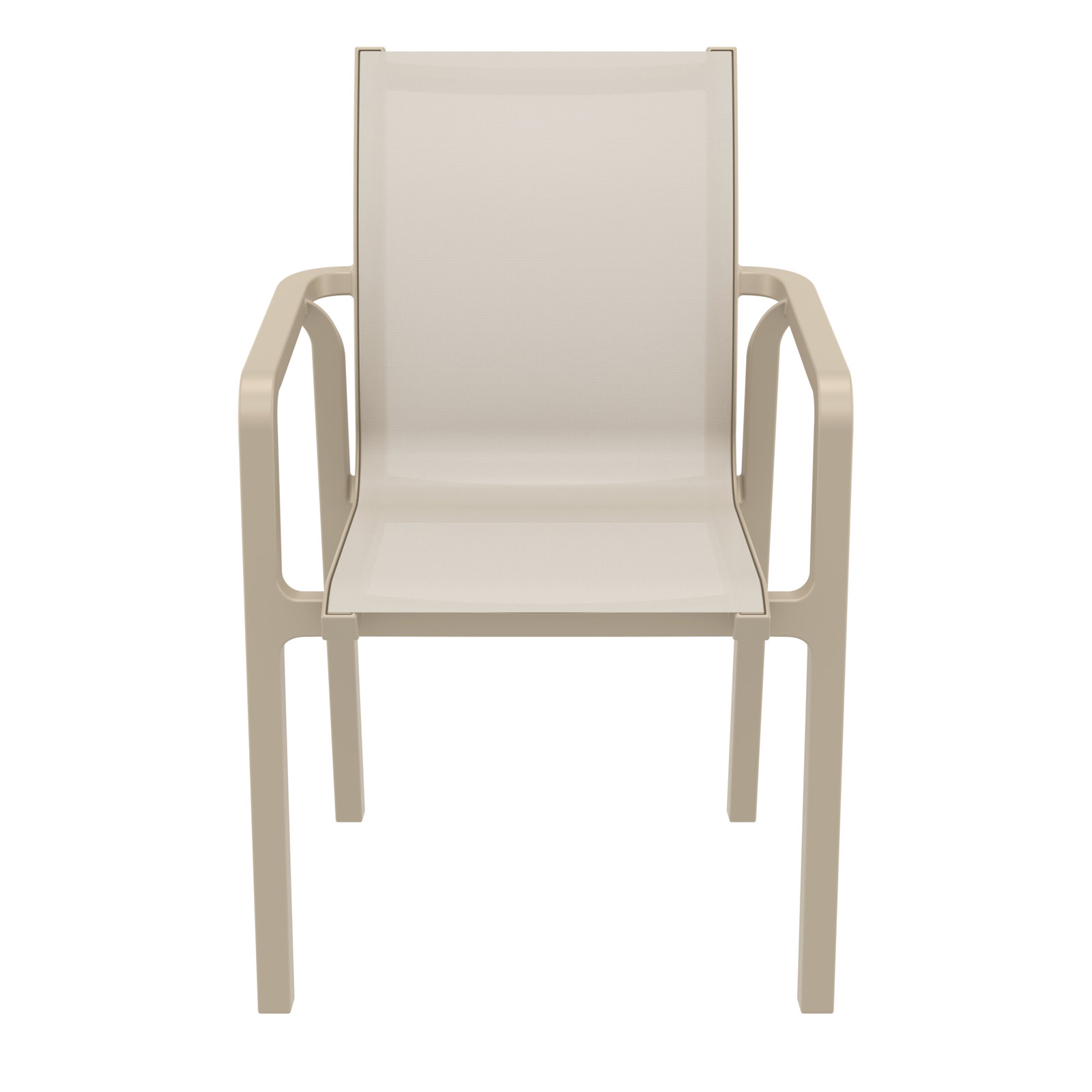 Farrah Stackable Patio Armchair, Taupe