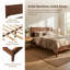 100 Percent Solid Bamboo Platform Bed Frame with Panel Headboard, Sturdy Slat Support, No Box Spring Required, Noise Free, Heavy Duty 800 Pound Capacity, Queen Size, Dark Walnut Brown-130916206