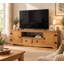 Juni Large Widescreen TV Unit – Solid Pine Wood 2 Door 2 Drawer TV Stand, Mexican Style Wooden Media Entertainment Cabinet for Living Room