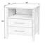 Mayfair 2 Drawer Wood and Marble Nightstand-450405338