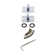 Viaggio Quadrato Linen Rosette Double Dummy With Brezza Lever In Bright Chrome