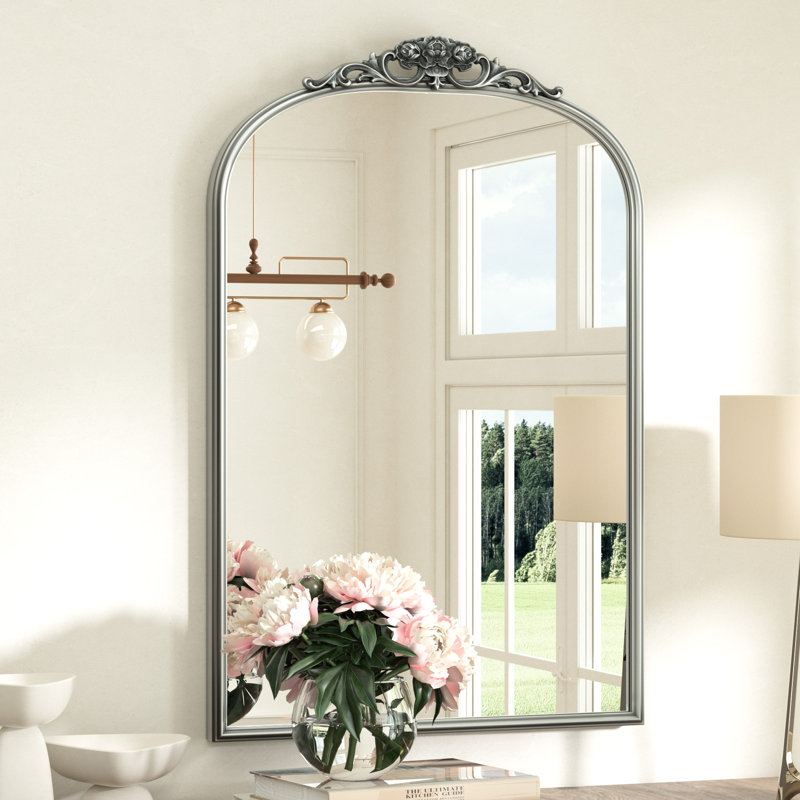Miroir mural Arnott, 36 po x 24 po, Argent antique