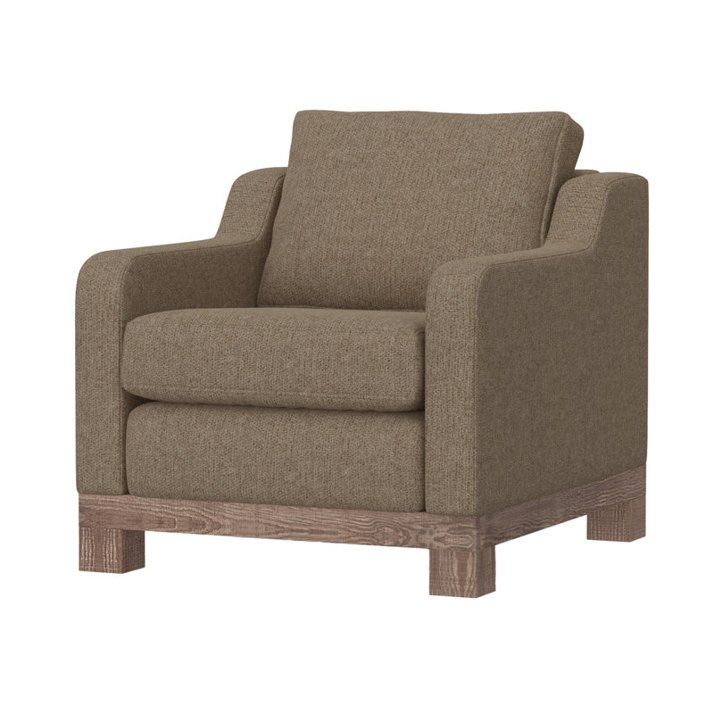 Fauteuil large de 31,75 po Giralda Casoni, Tissu brun clair 152