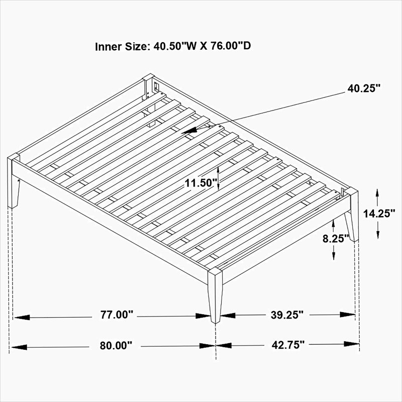 Lit plateforme simple Spivey
