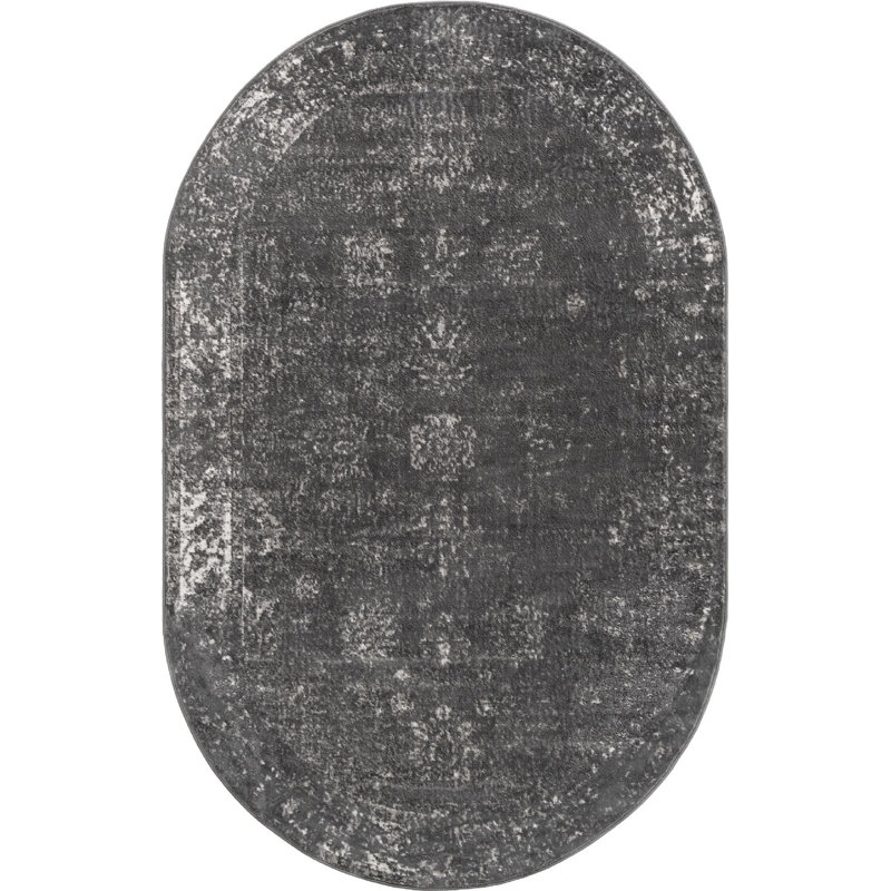 Tapis ikat en pierre Mangine, Ovale 8 pi x 10 pi