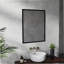 Miroir noir en aluminium durable de 24 pouces pour les salles de bain compactes, design élégant et moderne avec une réflexion claire-43602799-43602792