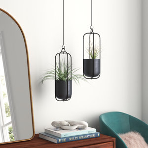 Jansen 2-Piece Metal Hanging Planter