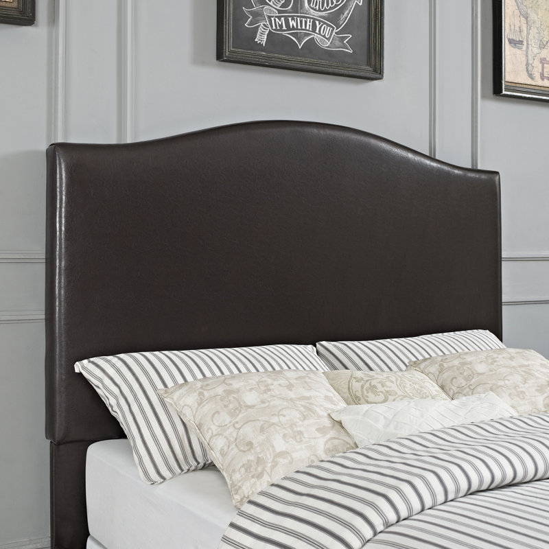 Tête de lit tapissier Benedict, Double / Grand, Cuirette brune