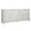 Melrose 79-Inch Pine Light Wash 4-Door Sideboard With Hand Carved Burst Pattern Door Fronts