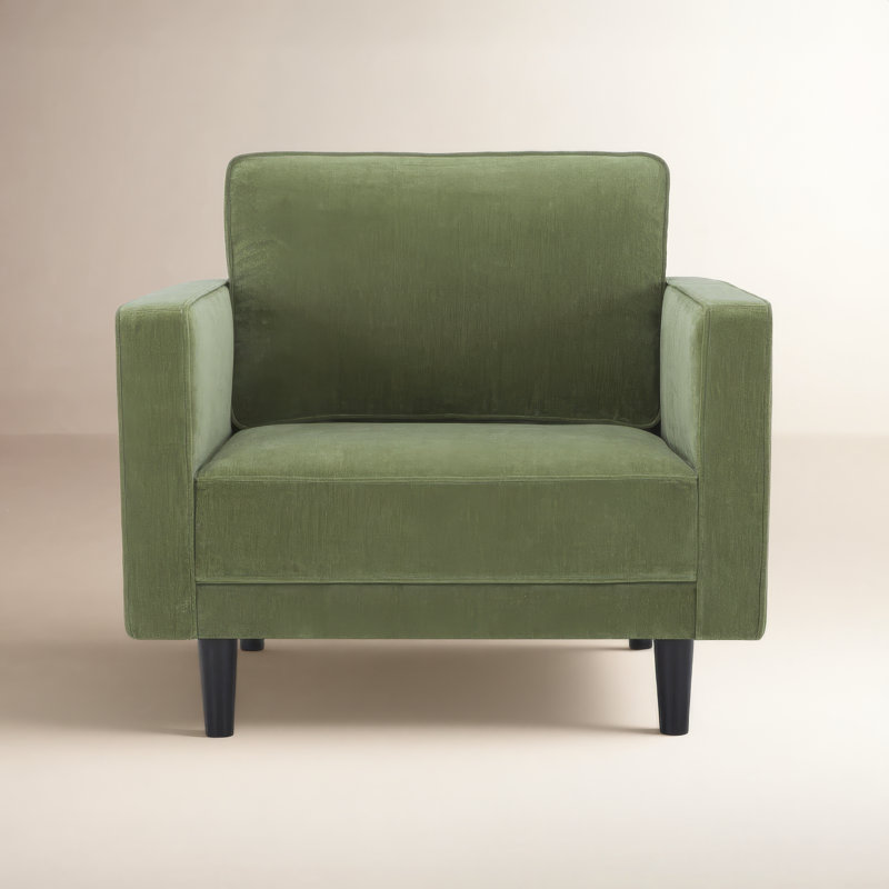 Curt Upholstered Armchair, Forest Performance Velvet