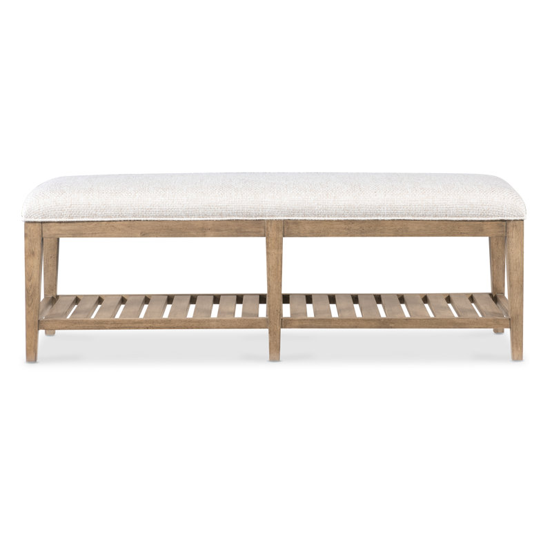 Vineyard Row Upholstered Storage Bench