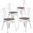 Ketchum Clear Coated Metal Stackable Chair with Wood Seat-1835193504
