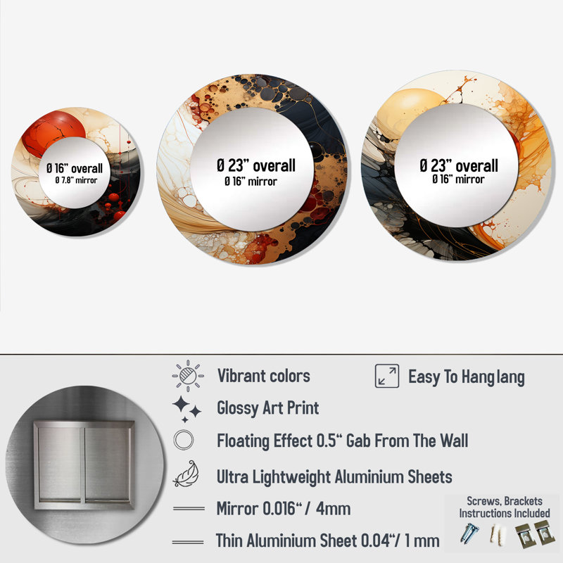 Cotner Metal Round Mirror