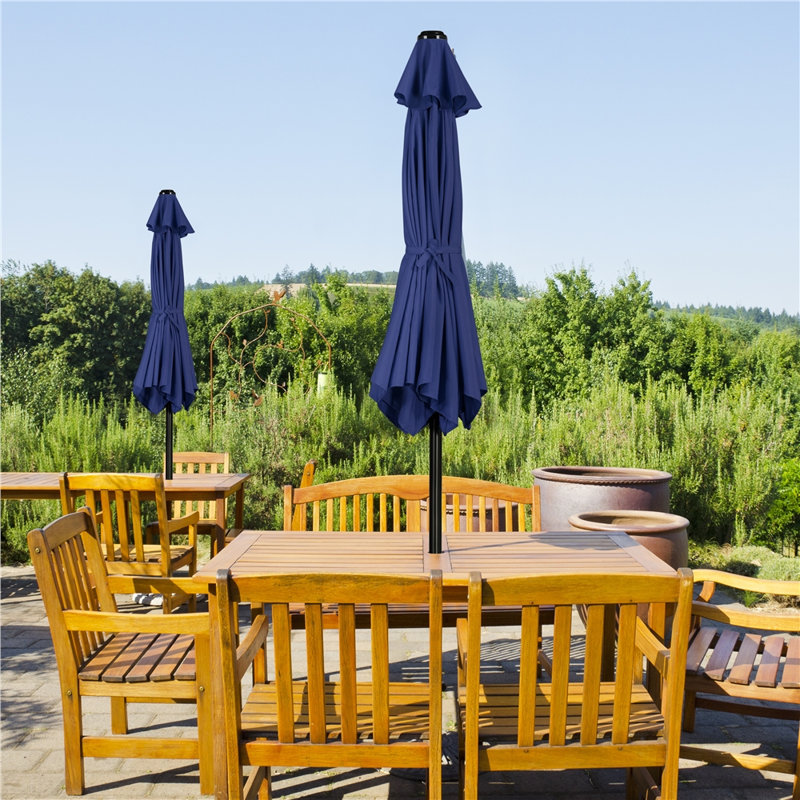 Charlean 226cm Tilt Parasol, Navy Blue