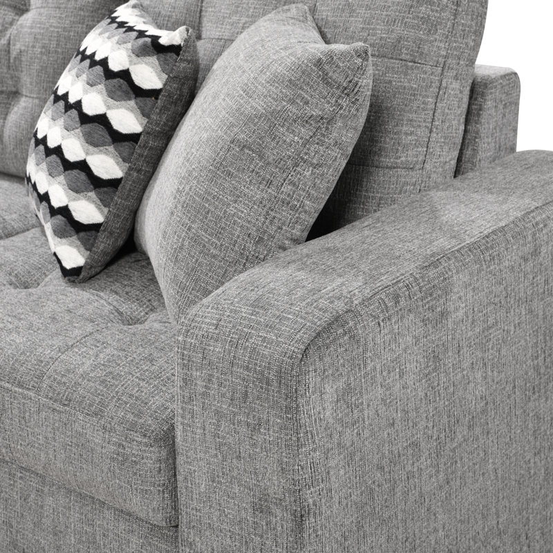 Canapé modulaire surdimensionné en U surdimensionné, grand canapé rembourré moderne avec méridienne extra large pour la maison, appartement, bureau, gris