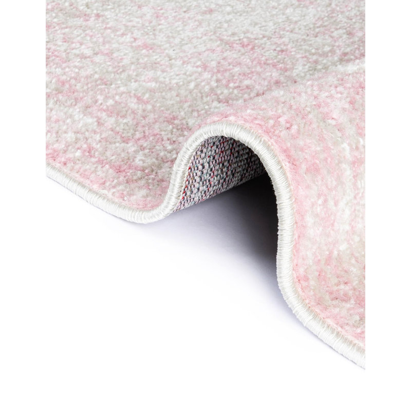 Tapis oriental rose / ivoire Fawe, Rectangle 7 pi 1 po x 10 pi