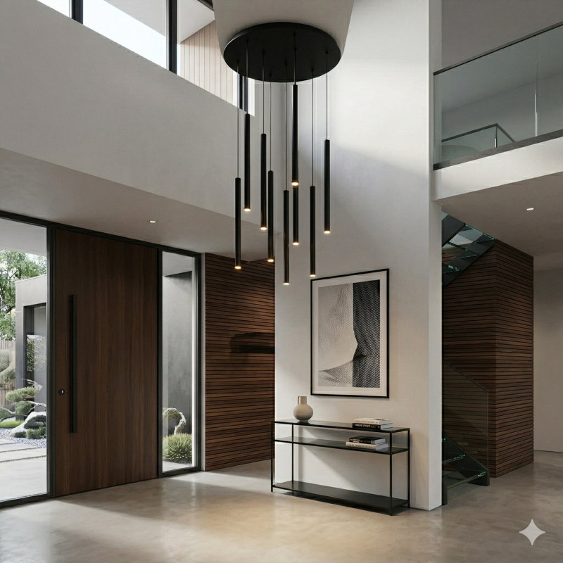 Baileyton 9 - Light Cluster Pendant, Black