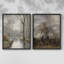 «Vintage Landscape XIX», 2 pièces sur papier-956793847-956793846