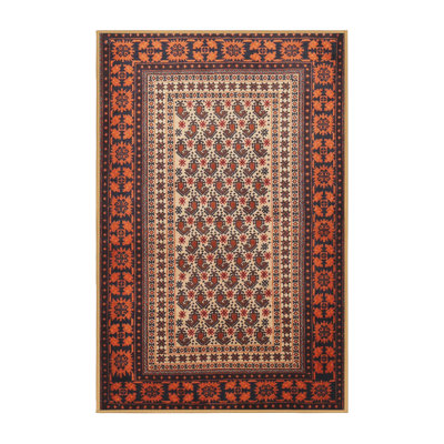 Tapis traditionnel brun / rouge Alandra