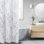  Rideau de douche en tissu tissé en marbre