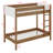Twin Over Twin Upholstered Bunk Bed Frame With Ladder, Safety Guardrails