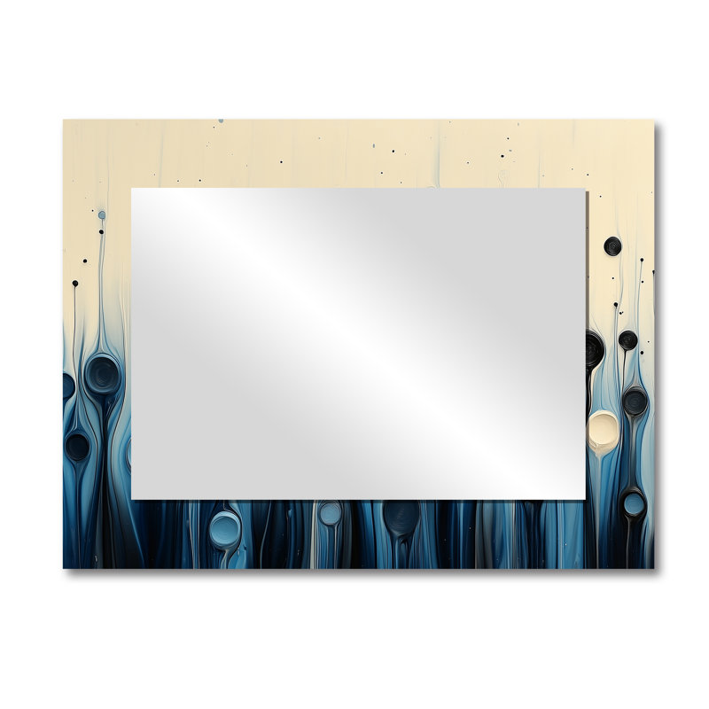 Peinture aquatique rythmique éclaboussures de sérénité II - art mural miroir, imprimé sur métal, 30 po x 40 po