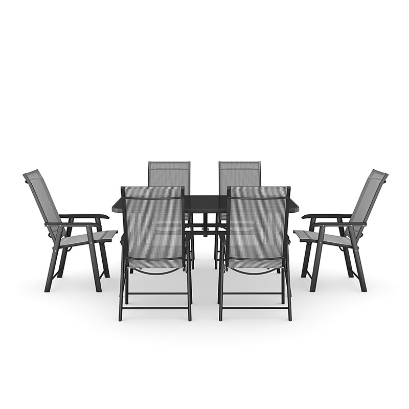 Brinley 6 - Person Patio Dining Set with Rectangular Table, 150cm