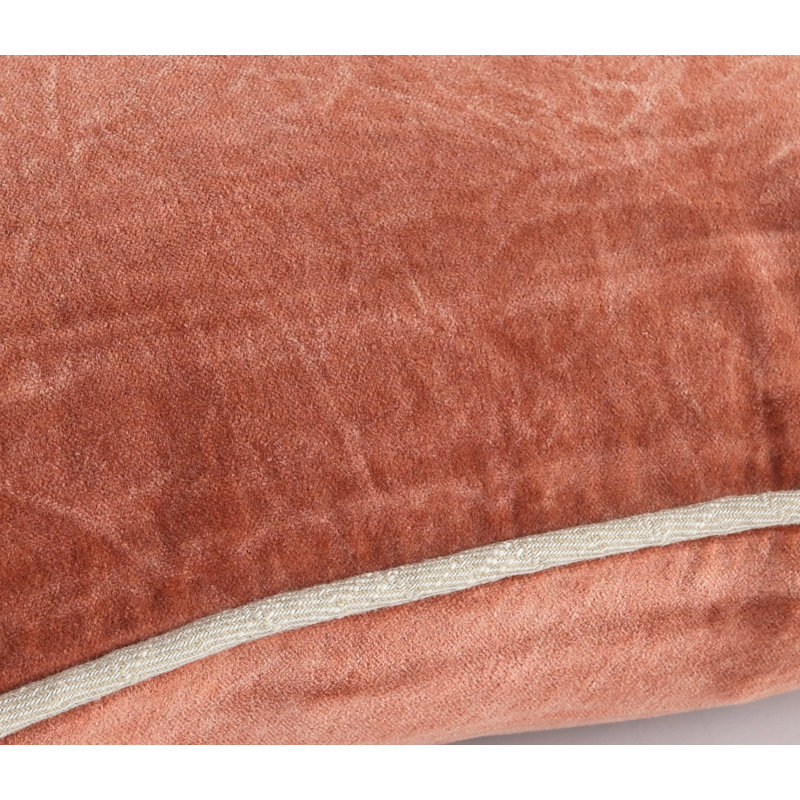 Goodall Velvet Pillow Cover & Insert, Terra Cotta, Square 18"