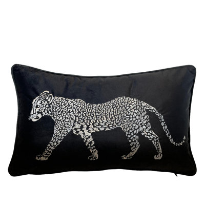 Animal Print Velvet Reversible Pillow Cover