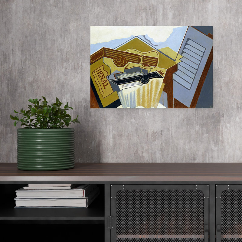 Nature morte avec nuage blanc, estampe d'art mural contemporain abstraite, 12" H x 18" W