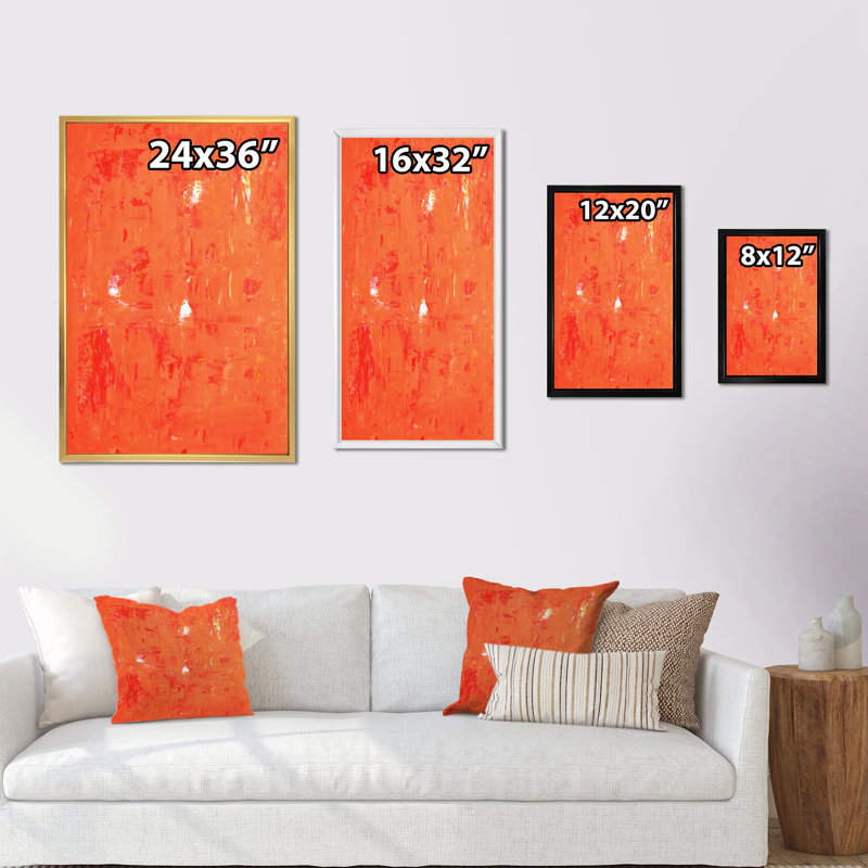 «Colorfields in Shades of Pink and Orange», reproduction de cadre photo sur toile, H 36 po x l 24 po x P 1 po