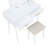 Beautiful Finish Vanity Dresser With Mirror And Stool Set Storage Drawers Luxury Furniture 1Pc LED Mirror-39647966