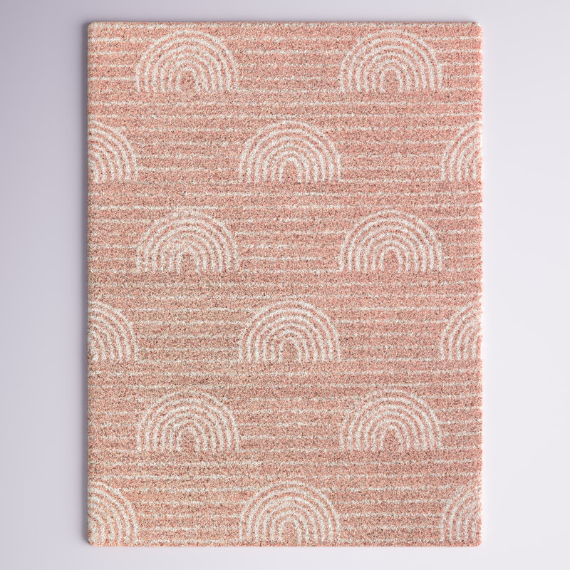 Tapis à poils longs Alec, Rectangle 7 pi 10 po x 10 pi, Rose