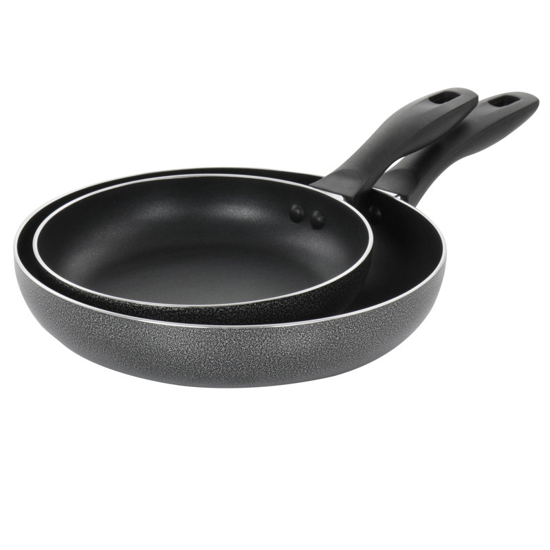 Charcoal Gray 2-Piece Nonstick Aluminum Frying Pan Set